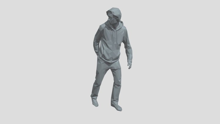 Lowpoly Male Walking – Modello 3D gratuito STL