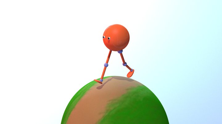 Walk Cycle 3D Model