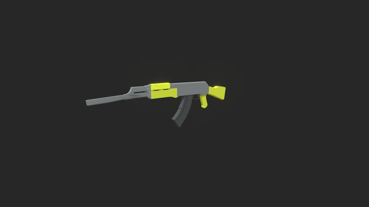 Low-Poly Ak-47 3D Model