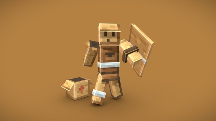 Cardboard Man 3D Model