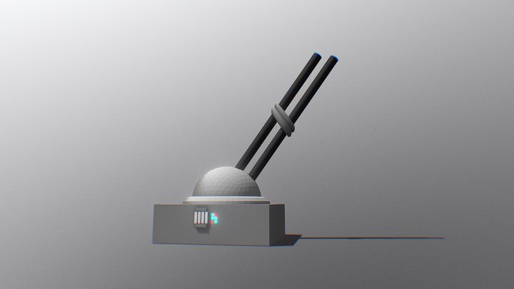 Anti-Air Defense Cannon 3D Model