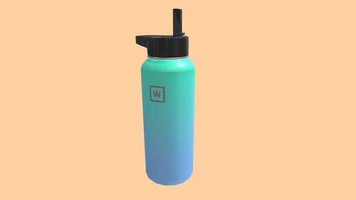 Worn Water Bottle 3D Model