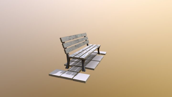 Street Bench 3D Model