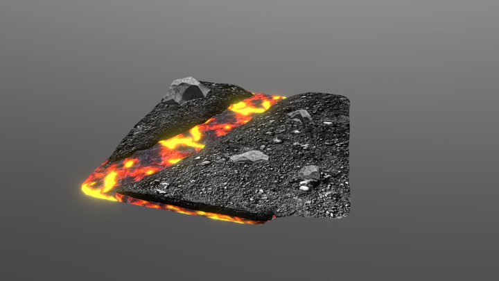 Vulcano Base Terrian 3D Model