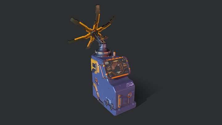 Sci fi radar terminal 3D Model