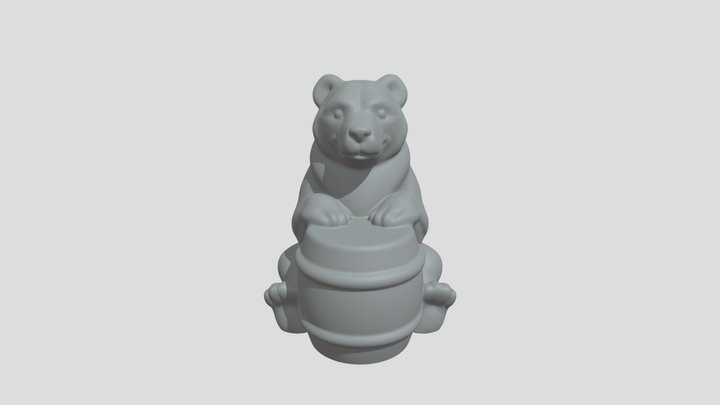 медведь сглаженный 3D Model