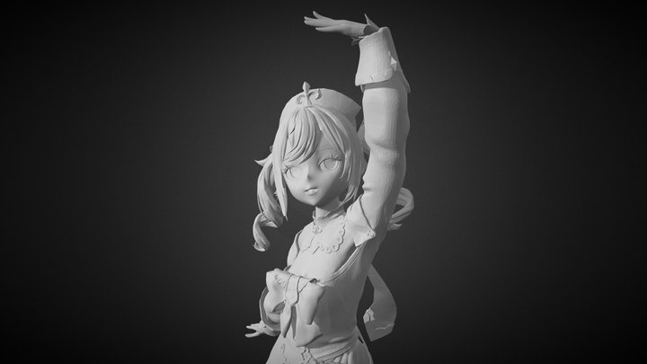Genshin Impact Barbara 3D Printable Anime Figure 3D Model