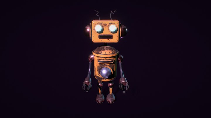 Robot oxidado 3D Model