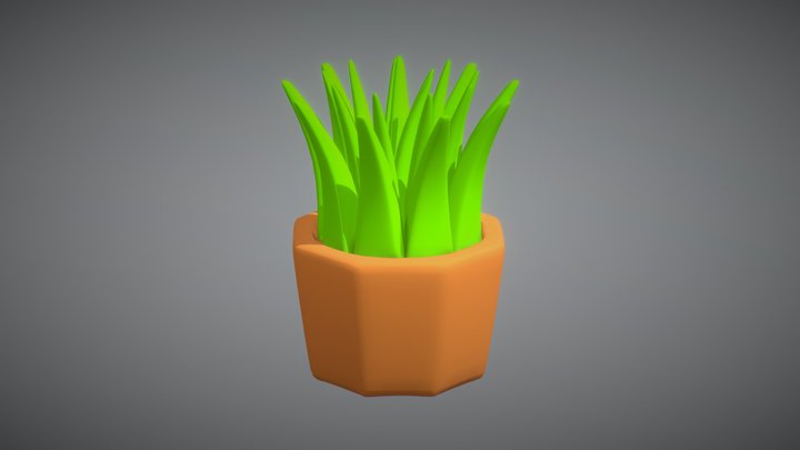 Small Potted plant 3D Model