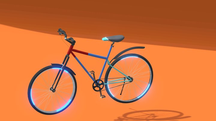 lowpoly Bicycle 3D Model