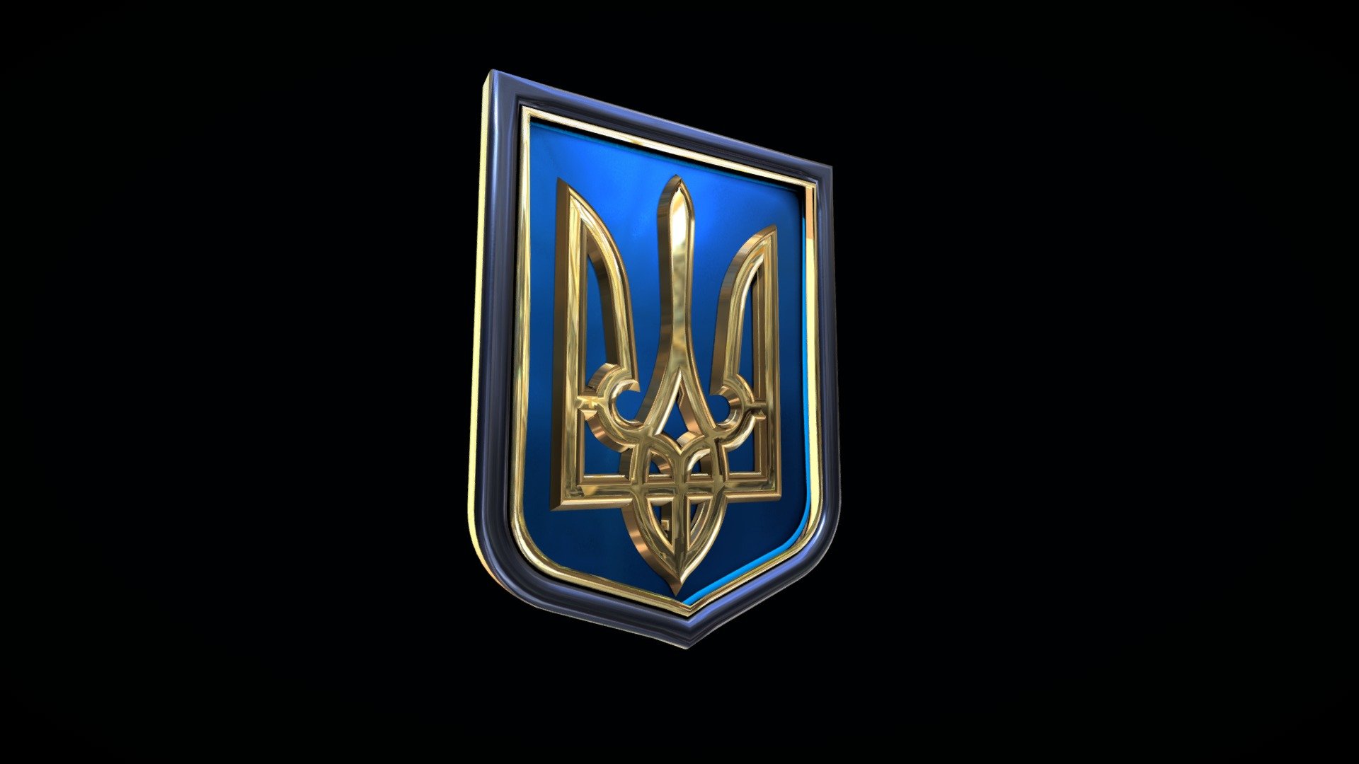 Coat of arms of Ukraine (Герб України, Тризуб) - Download Free 3D model ...