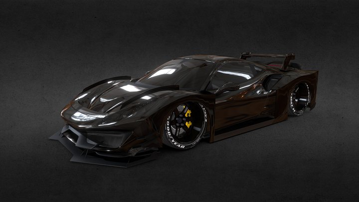 Ferrari 488 Pista Widebody 3D Model