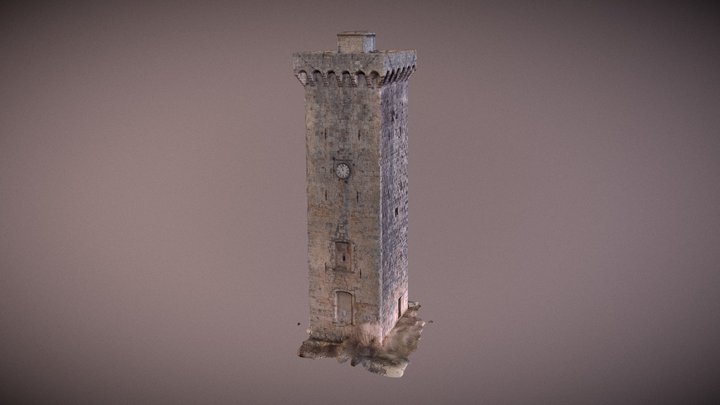 La Tour de l'horloge de Saint-Martin-de-Brômes. 3D Model