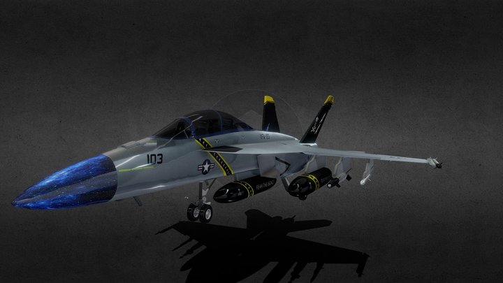 FA-18F – Kostenloses 3D-Modell STL