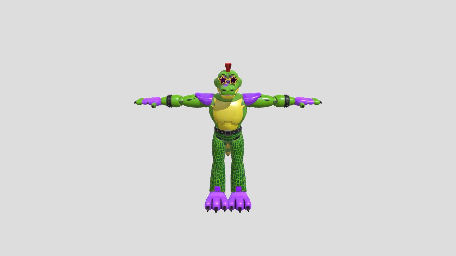 Free OBJ file monty fnaf security breach 🎨・Model to download and 3D  print・Cults