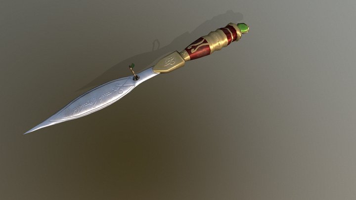 Elvish Kunai 3D Model