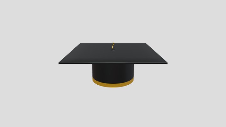 Low Poly Graduation Cap 3D Model