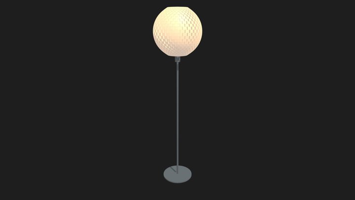 Stehleuchte Flechtwerk 3D Model