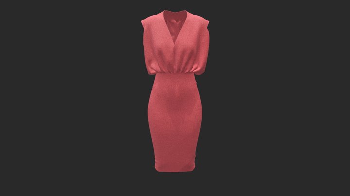 Red dress 3D Model