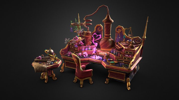 DAE Artisan's Desk - Noble Perfumer 3D Model