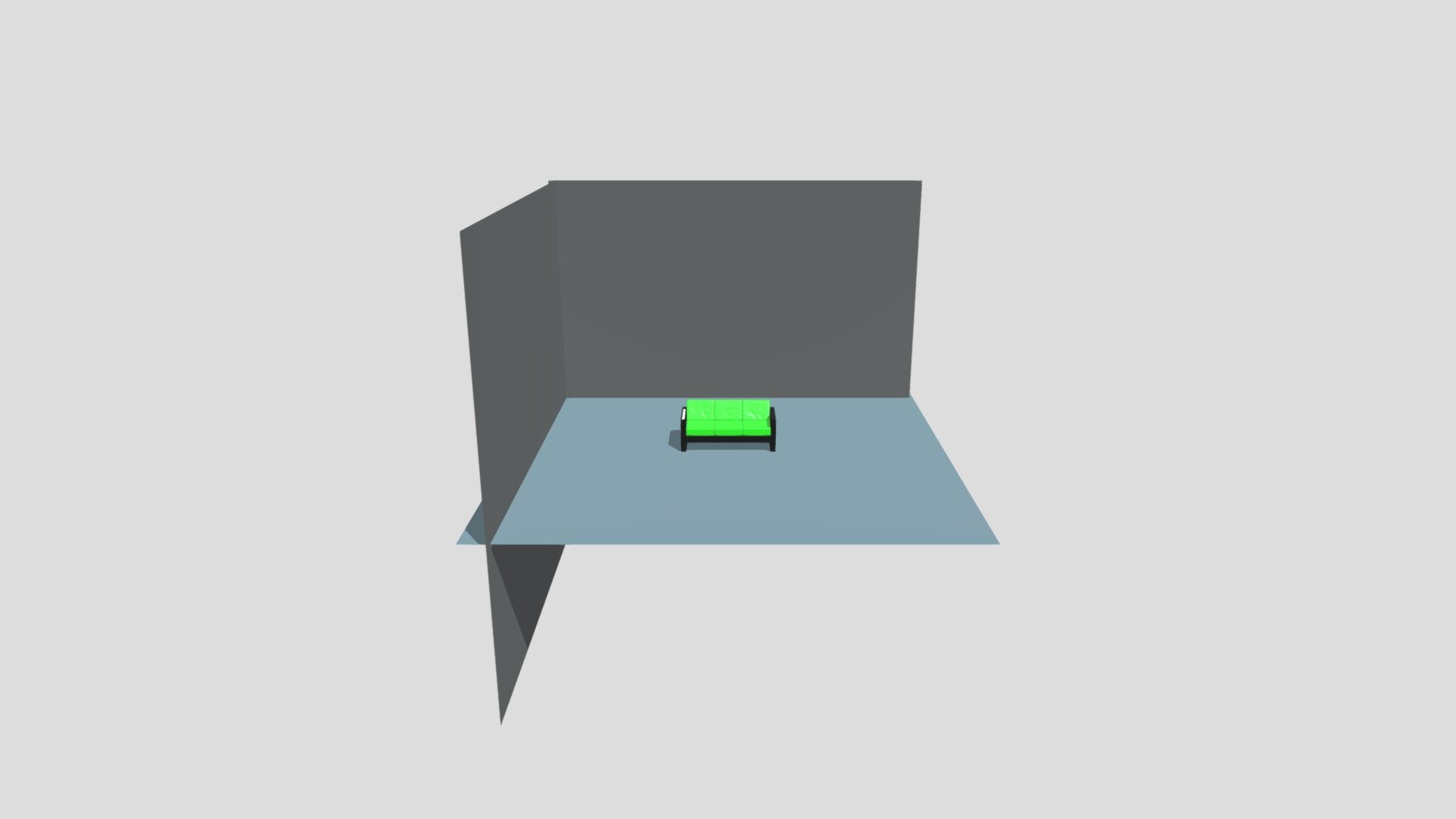 A couch with a t.v in it