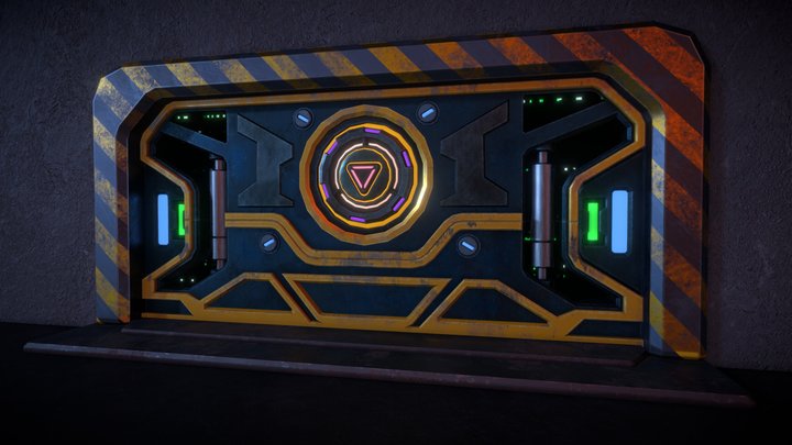 Sci-Fi Door 3D Model