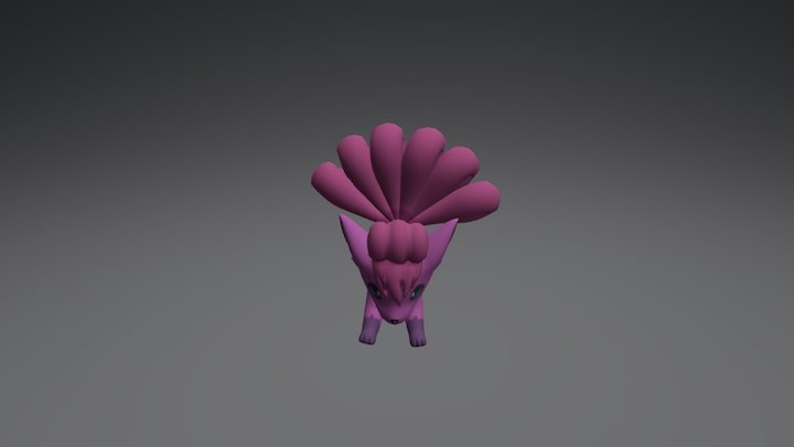 Purple Vulpix 3D Model