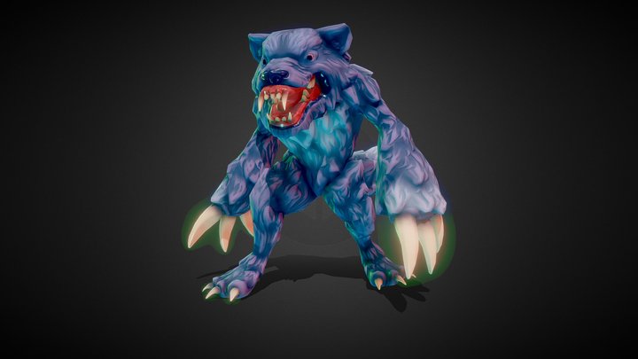Werewolf Stylized Animated 3D Model
