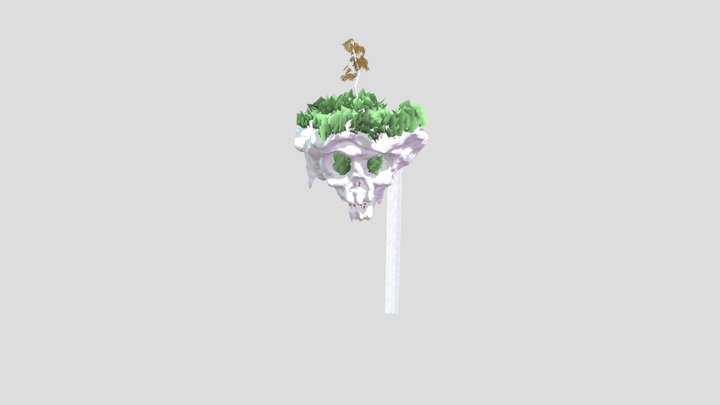 Floating skull island 3D Model
