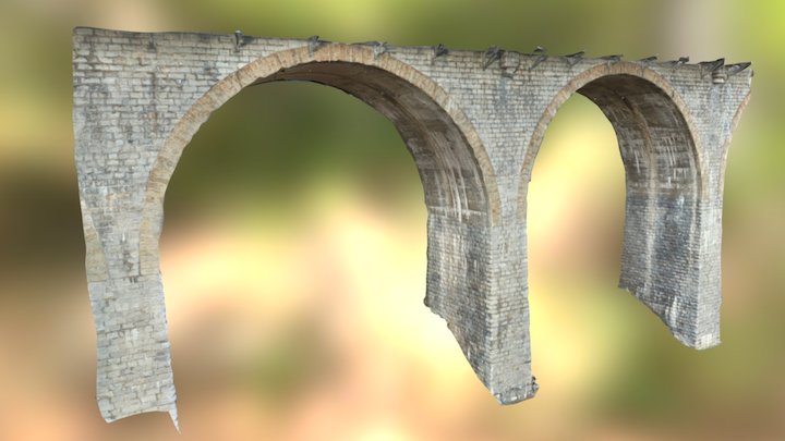 Bridge pillar inspection - Drone photogrammetry 3D Model