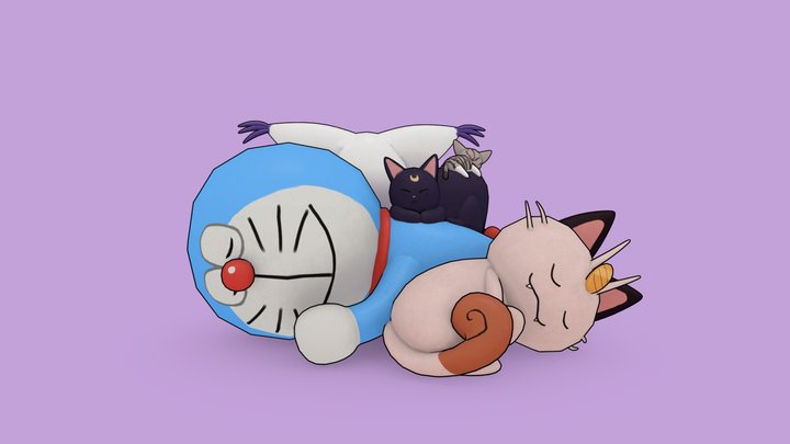 Anime Kitty Nap! 3D Model