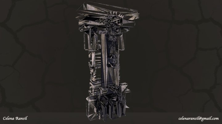 Scary Column/Pillar 3D Model