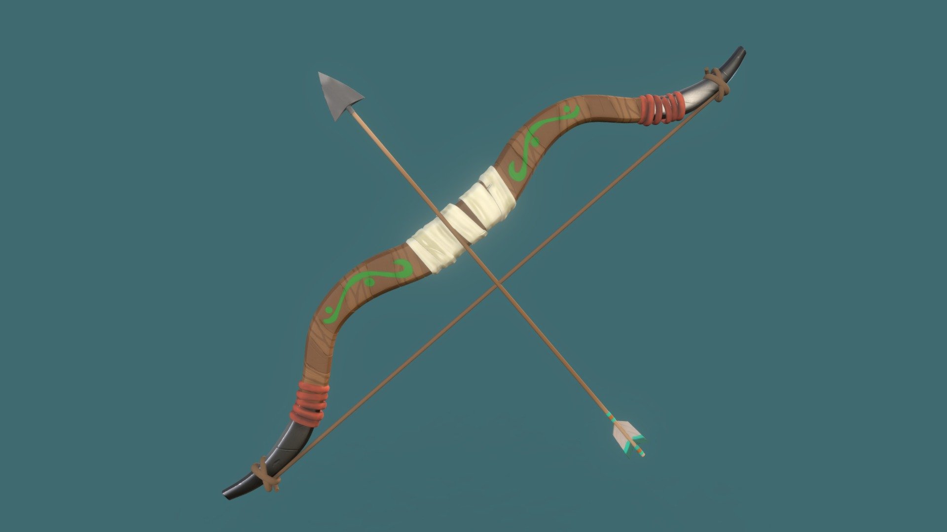 Wooden Bow from BoTW Digital Sculpting 3D model by Emma Leyers