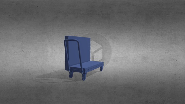 Trolley bench closed 3D Model