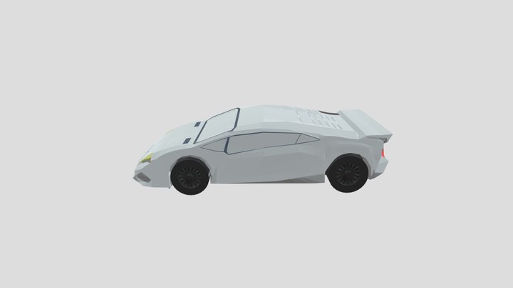 Blue Lamborghini Advantador 3D Model