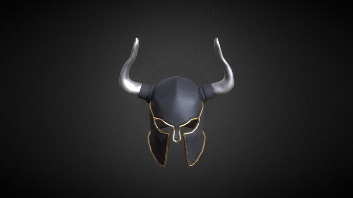 Warrior helmet with Hornes 3D Model
