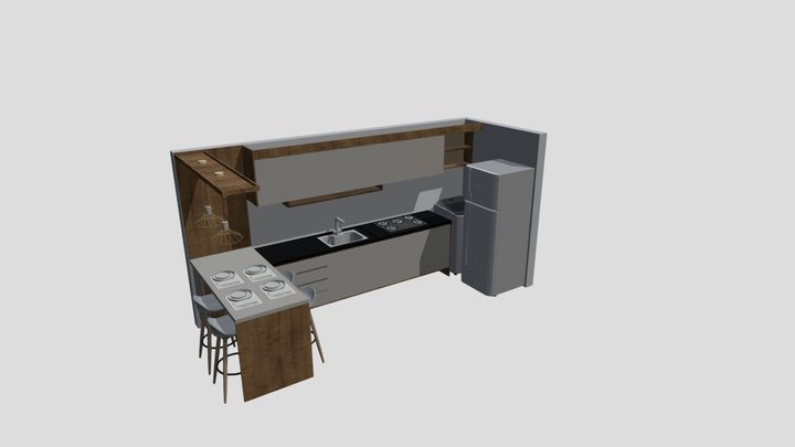 PROJETO COZINHA SOLEDADE 3D Model