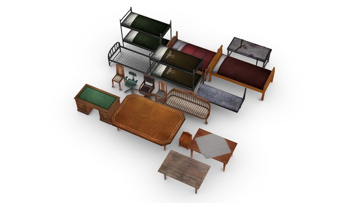 furniture_c models from FPS creator classic 3D Model