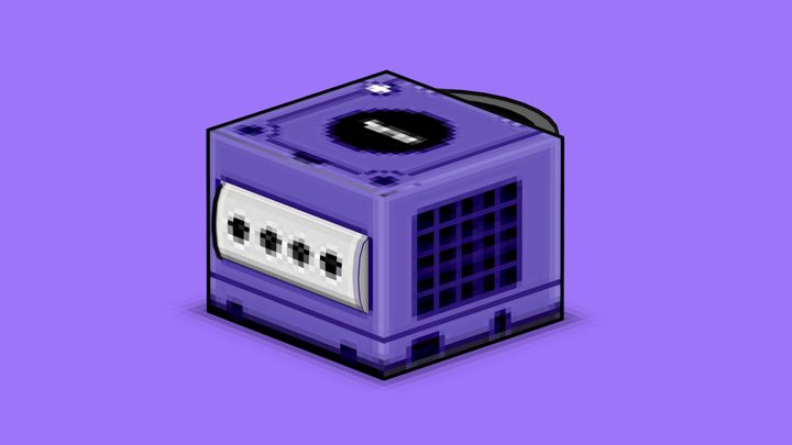 Pixel Gamecube 3D Model