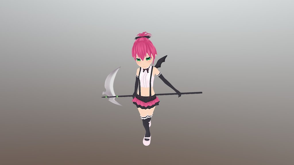 3DCG Character Class: pose 1(shadeless)
