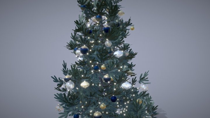 Christmas tree in classic style 3D Model