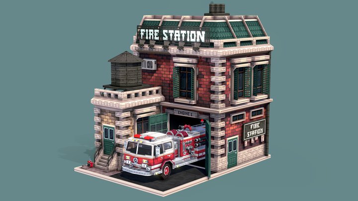 Firestation 3D Model