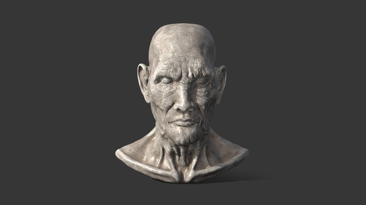 Angry Old Man 3D Model