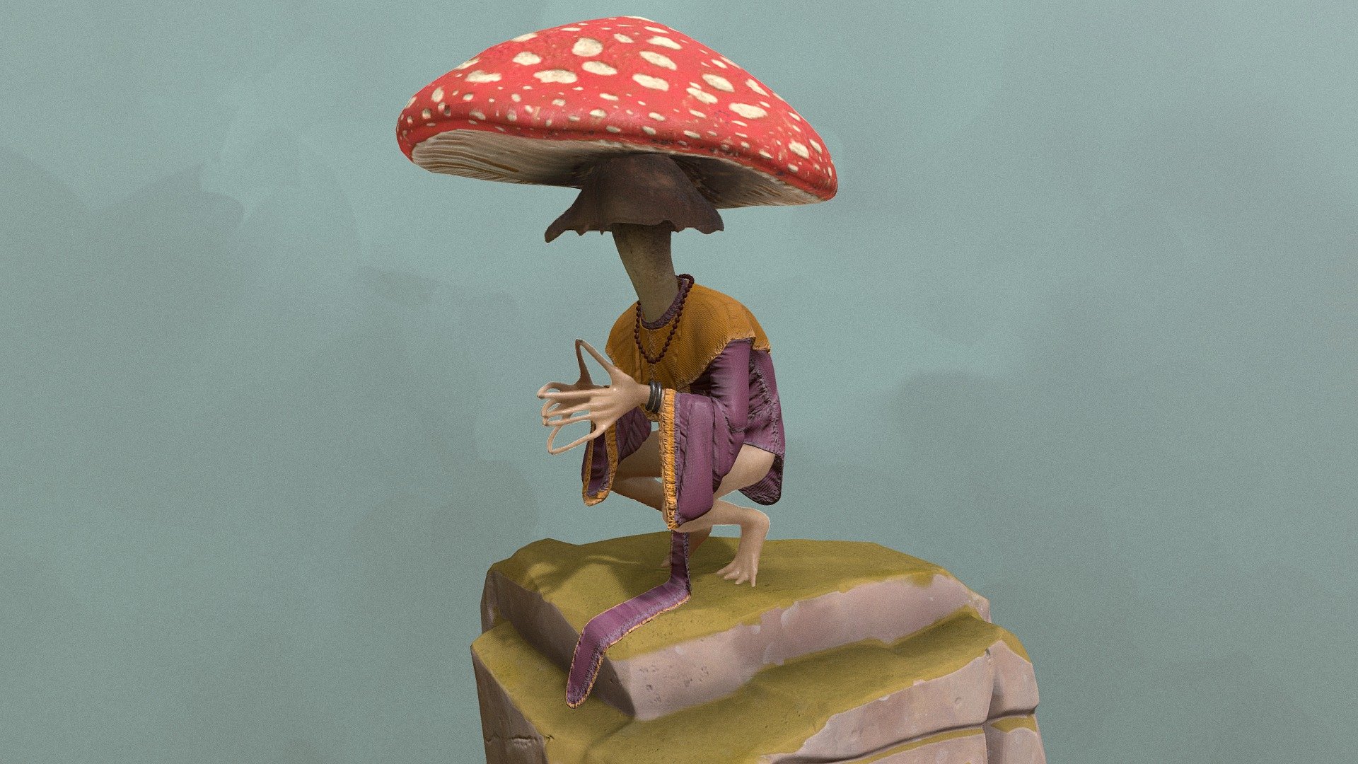 Mushroom Monk Download Free 3D model by Daniel GoE (Goee) [16dac5e