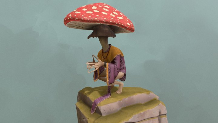 Mushroom Monk 3D Model