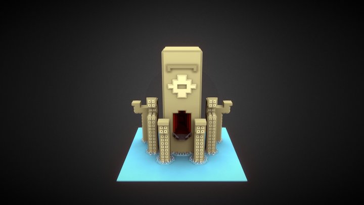 Octopus Cave entrance 3D Model