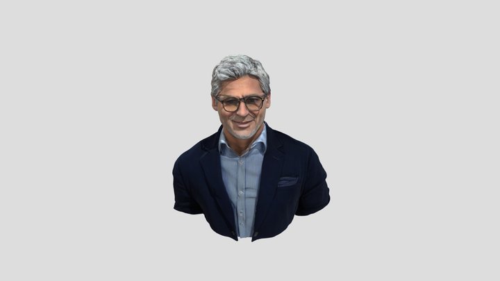 Man in Glasses and Blazer 3D Model