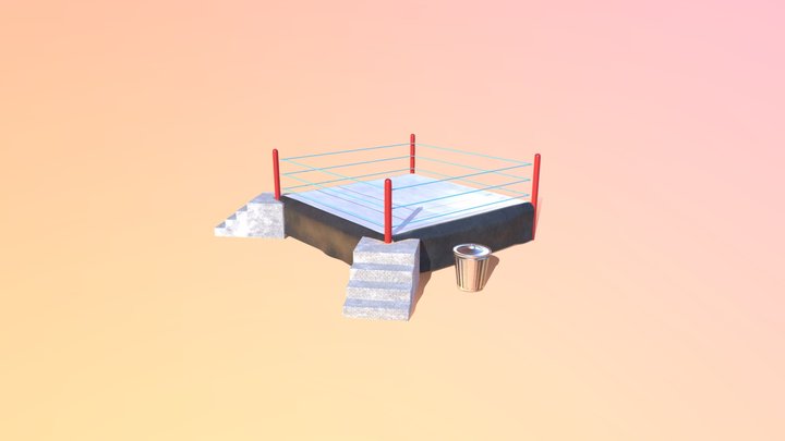 Indie Wrestling Ring 3D Model