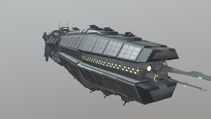 Intruder Invasion Ship version 2 3D Model