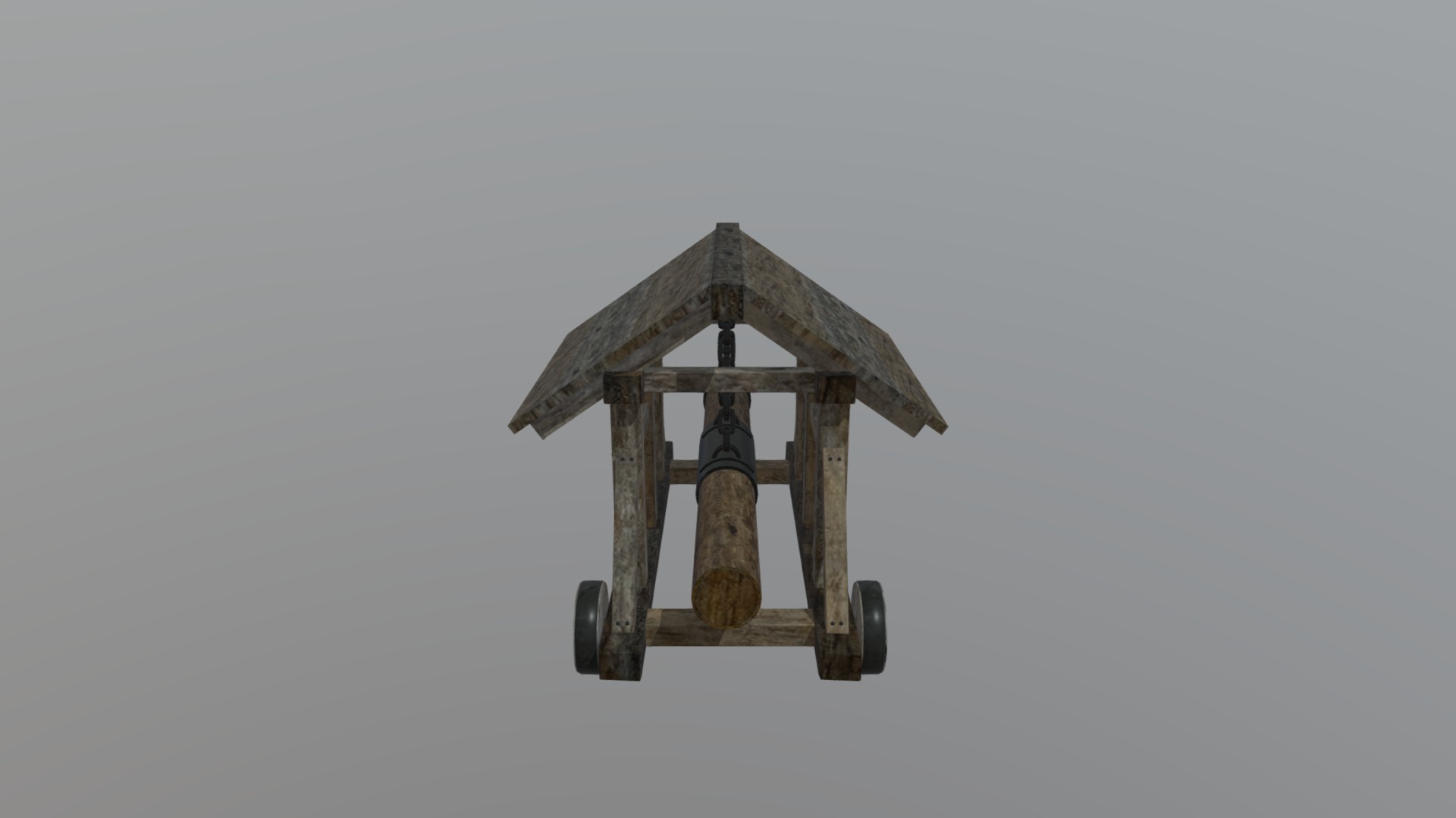 3D model belier - This is a 3D model of the belier. The 3D model is about a wooden structure with wheels.